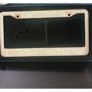 XCLPF Rhinestone Bling License Plate Frame Standard No Hardware 2PC Metal